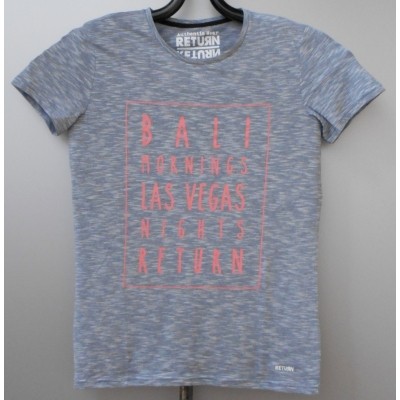 Return DUKE shirt melee blue met oranje print Return DUKE shirt melee blue met oranje print