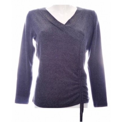 Moglie SHIRT V-hals melee dark Grey Moglie SHIRT V-hals melee dark Grey
