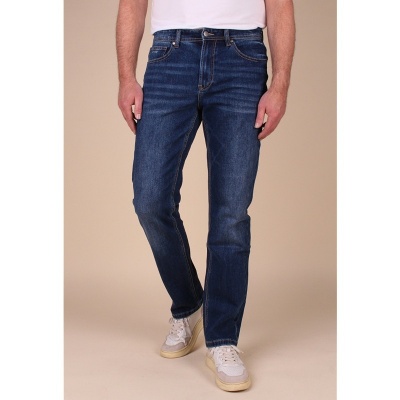 New Star - Jacksonville - Heren Stretch Denim Broek - Dark Blue Used - Straight leg