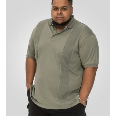 Foto van D555 - Chippenham - Plussize - Polo - Khaki - Korte mouwen