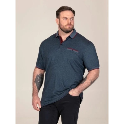 Foto van D555 - Hargreaves - Plussize Polo - Melee Navy - Borstzakje