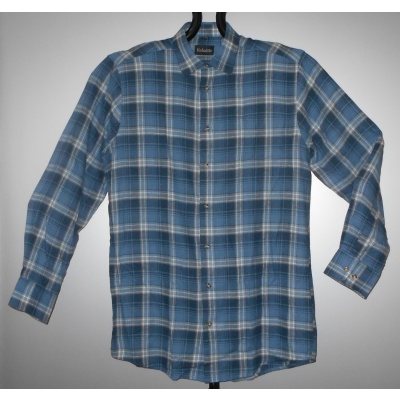 Foto van Rebalife OVERHEMD flanel blue