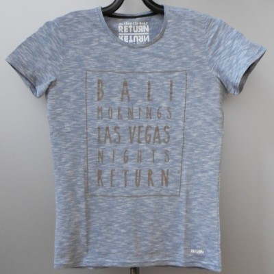 Return DUKE shirt melee blue met khaki print Return DUKE shirt melee blue met khaki print