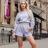 Foto van Unique The Label Dames Trui Blauw UN0025-2602/VBL Peggy Cropped