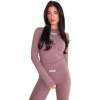 Foto van Unique The Label Dames Shirt Bruin 2510-01/MUSH Nena Long Sleeve