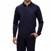 Foto van Tria d'Oro Heren Polo Blauw LSP/NAV Longsleeve