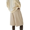 Foto van The Couture Club Heren Korte Broek Bruin TCCM3086 Smart Bermuda