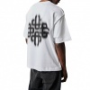 Foto van The Couture Club Heren T-shirt Wit Zwart TCCM2977 Motion Blurred Emblem