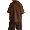 Foto van The Couture Club Heren Overshirt Bruin TCCM3066 Textured Revere