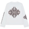 Foto van The Couture Club Heren T-shirt Off White TCCM3190 Motion Blurred Long Sleeve
