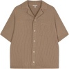 Foto van The Couture Club Overshirt Bruin TCCM3070 Contrast Knit Crochet