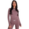 Foto van Unique The Label Dames Shirt Bruin 2510-01/MUSH Nena Long Sleeve