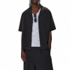 Foto van The Couture Club Heren Overshirt Zwart TCCM3066 Textured Revere