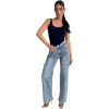 Foto van Unique The Label Dames Jeans Blauw June Wide Leg