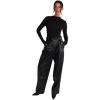 Foto van Unique The Label Dames Broek Zwart 2512-05/BLK Ziva Leather