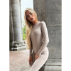 Foto van Unique The Label Dames T-shirt Bruin 2504/01 Nena Longsleeve