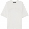 Foto van Palm Angels Heren T-shirt Wit PMAA10QS26JER001/0303 Curved Logo Loose Double
