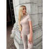 Foto van Unique The Label Dames T-shirt Bruin 2504-02/MOC Nena