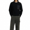 Foto van Moose Knuckles Heren Trui Zwart M35MK667G/292 Elowan Crew Neck Gold