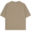 Foto van The Couture Club Heren T-shirt Bruin TCCM3143 Towelling Jacquard Emblem