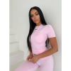 Foto van Unique The Label Dames T-shirt Roze 2504-02/Pink Nena