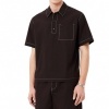 Foto van Lacoste Heren Overhemd Bruin CH1268/3LA Woven Shirt
