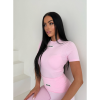 Foto van Unique The Label Dames T-shirt Roze 2504-02/Pink Nena
