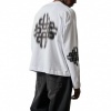Foto van The Couture Club Heren T-shirt Wit TCCM3190 Motion Blurred Long Sleeve