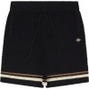 Foto van The Couture Club Heren Korte Broek Zwart TCCM2874 Crochet Knitted Stripe