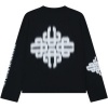 Foto van The Couture Club Heren T-shirt Zwart TCCM3190 Motion Blurred Long Sleeve