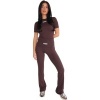 Foto van Unique The Label Dames Broek Bruin 2510-03/CAC Nena Pants