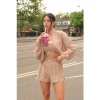 Foto van Unique The Label Dames Jas Bruin UN0020/SAN Gigi