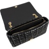 Foto van Valentino Dames Tas Zwart VBS9JP02/395 Tweed Flap Bag