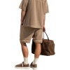 Foto van The Couture Club Heren Korte Broek Bruin TCCM3071 Contrast Knit Crochet