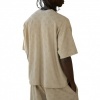 Foto van The Couture Club Heren T-shirt Bruin TCCM3143 Towelling Jacquard Emblem