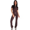 Foto van Unique The Label Dames Broek Bruin 2510-03/CAC Nena Pants