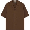 Foto van The Couture Club Heren Overshirt Bruin TCCM3066 Textured Revere