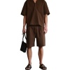Foto van The Couture Club Heren Korte Broek Bruin TCCM3067 Textured Tailored