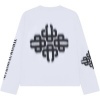 Foto van The Couture Club Heren T-shirt Wit TCCM3190 Motion Blurred Long Sleeve