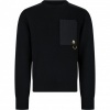 Foto van Moose Knuckles Heren Trui Zwart M35MK667G/292 Elowan Crew Neck Gold