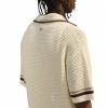 Foto van The Couture Club Overshirt Wit TCCM3072 Crochet Knitted Stripe