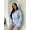Foto van Unique The Label Dames Korte Broek Blauw 2504-09/Blue Molly