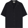 Foto van The Couture Club Heren Overshirt Zwart TCCM3066 Textured Revere