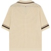 Foto van The Couture Club Overshirt Wit TCCM3072 Crochet Knitted Stripe