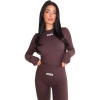 Foto van Unique The Label Dames Shirt Bruin 2510-01/CAC Nena Long Sleeve