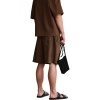 Foto van The Couture Club Heren Korte Broek Bruin TCCM3067 Textured Tailored