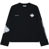 Foto van The Couture Club Heren T-shirt Zwart TCCM3190 Motion Blurred Long Sleeve
