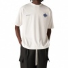 Foto van The Couture Club Heren T-shirt Wit Blauw TCCM2977 Motion Blurred Emblem