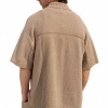 Foto van The Couture Club Overshirt Bruin TCCM3070 Contrast Knit Crochet
