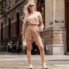 Foto van Unique The Label Dames Korte Broek Bruin UN-0025-2602/SAN Peggy Short
